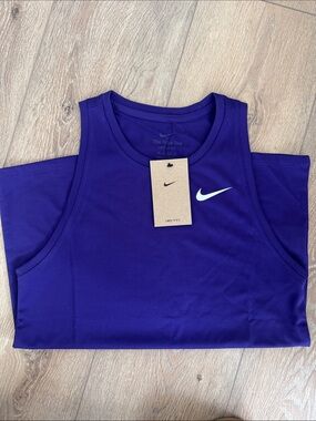 Nike Purple Dri-FIT Tank with White Swoosh